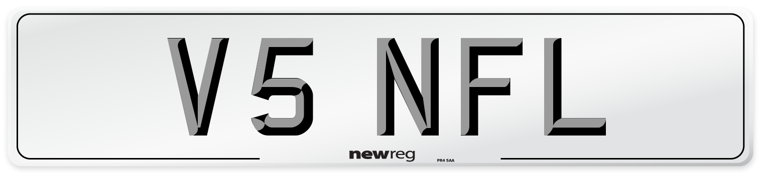 V5 NFL Number Plate from New Reg